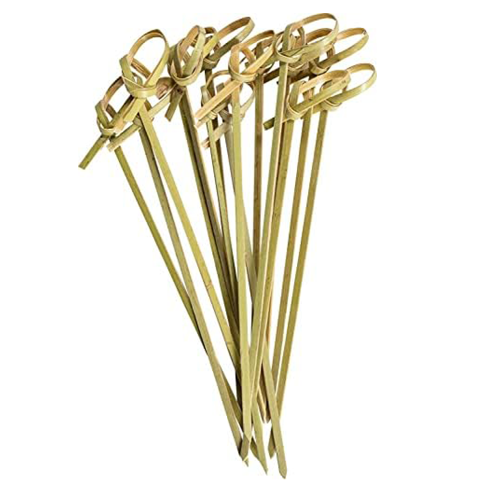 Bamboo Knot Cocktail Skewers Picks 5 Inches Food Stick Skewer Fruit Picking Stick Great For Party BBQ Snacks Sandwiches