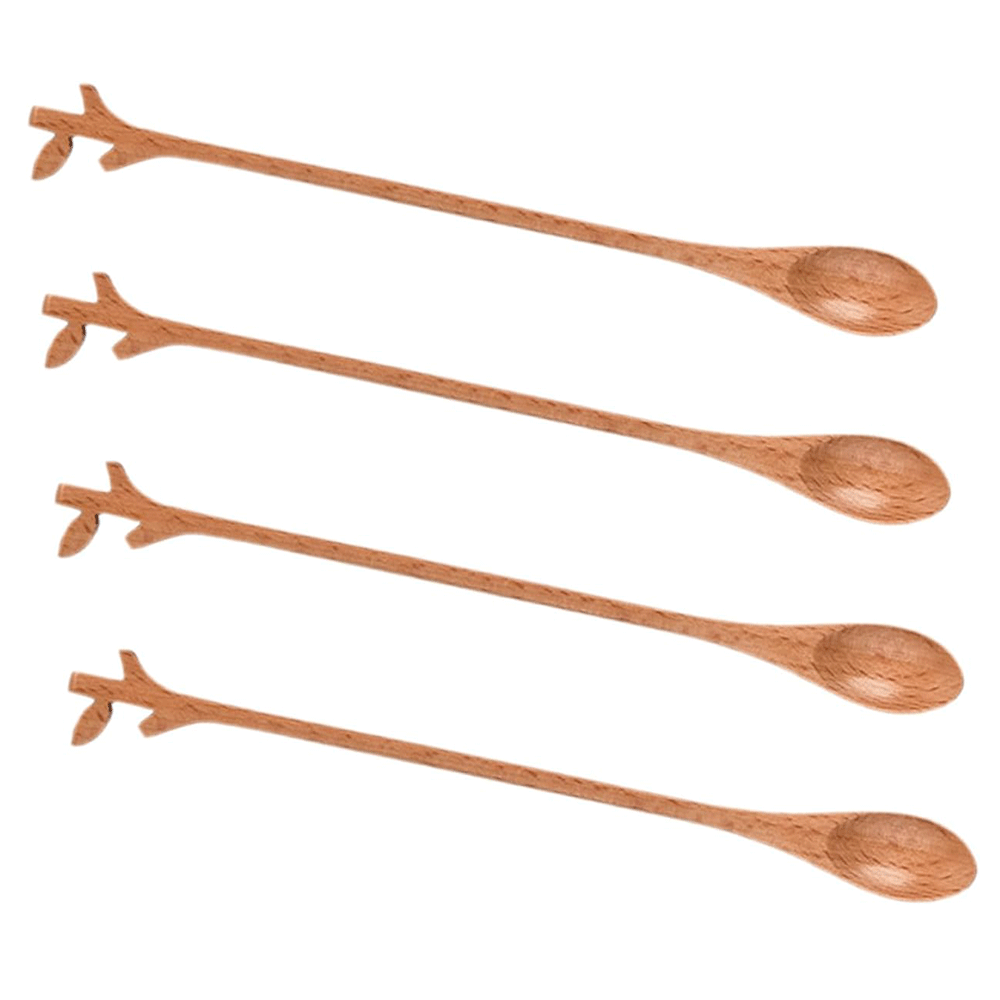 Dinnerware soup Wood wooden Tea Leaves Chooser Holder Honey Sauce Spoon Shovel Spoon Scoop