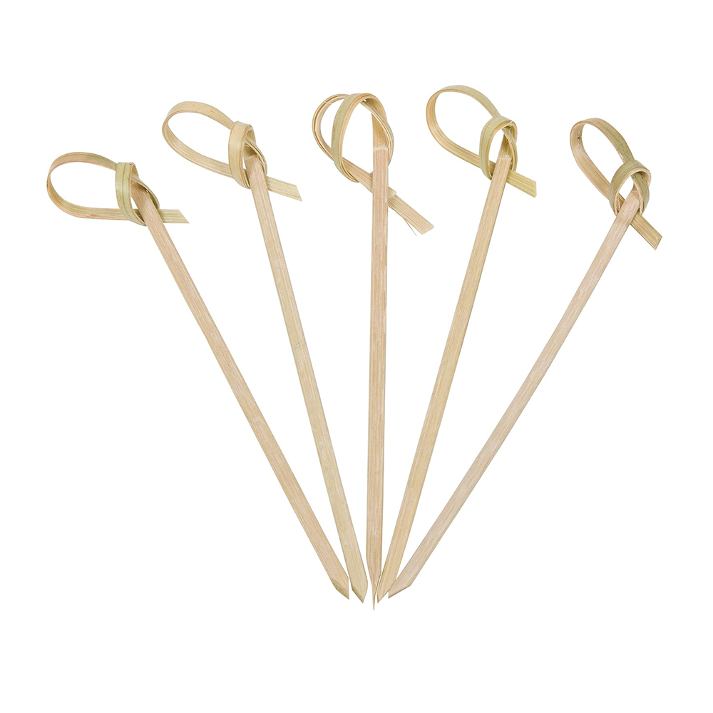 Bamboo Knot Cocktail Skewers Picks 5 Inches Food Stick Skewer Fruit Picking Stick Great For Party BBQ Snacks Sandwiches