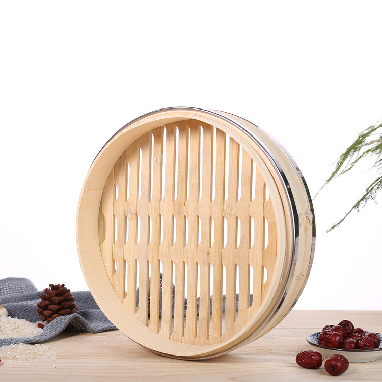 Asian Style Traditional Food Premium Home Mini Bamboo Steamer Basket 10 12 14 Inch Set