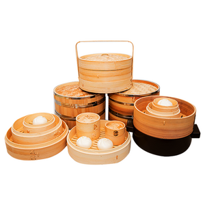 Asian Style Traditional Food Premium Home Mini Bamboo Steamer Basket 10 12 14 Inch Set