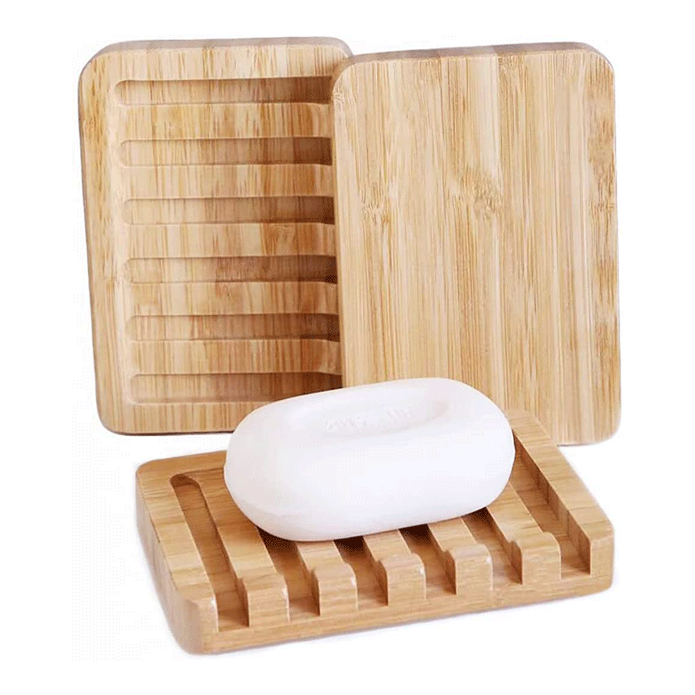 wholesale eco friendly round wood wooden bamboo soap dish holder dispenser