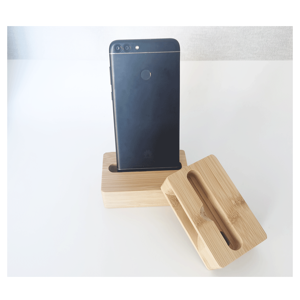 Wholesale Multifunction Natural Bamboo Wood Lazy Cell Smart Mobile Mount Stand  Phone Holder