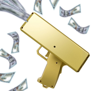 Personalizable Plastic Game Toys Party Guns Gold Real Big Rain Gun Cash Shooting Funny Cash Spraying Faked Money Gun Shooter