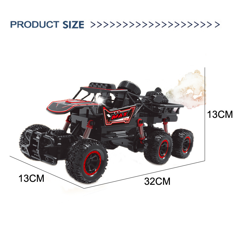 New Arrival Radio Control Toys RC Climbing Car Toys 1/16 RC Car 4WD Spray Remote Control Car with Lights