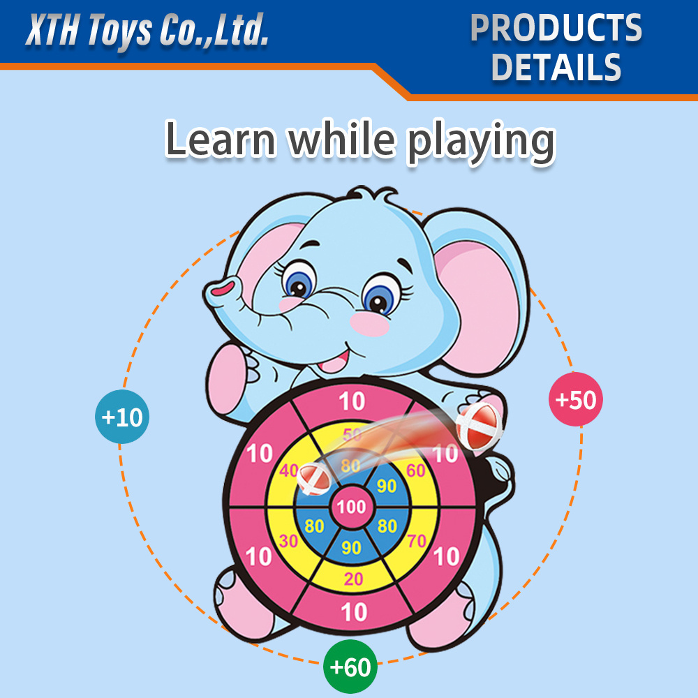 Hot Sale Indoor sports toy Kids Board Games with 1 Toy Gun and 6 Sticky Balls Dart Board Games for Kids Aged 3+