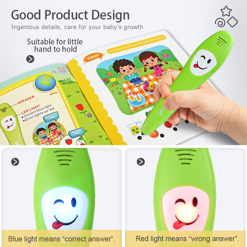 2021 new arrivals Baby Toys Electronic English Learning Book with Smart Logic Pen Early Educational Talking Book