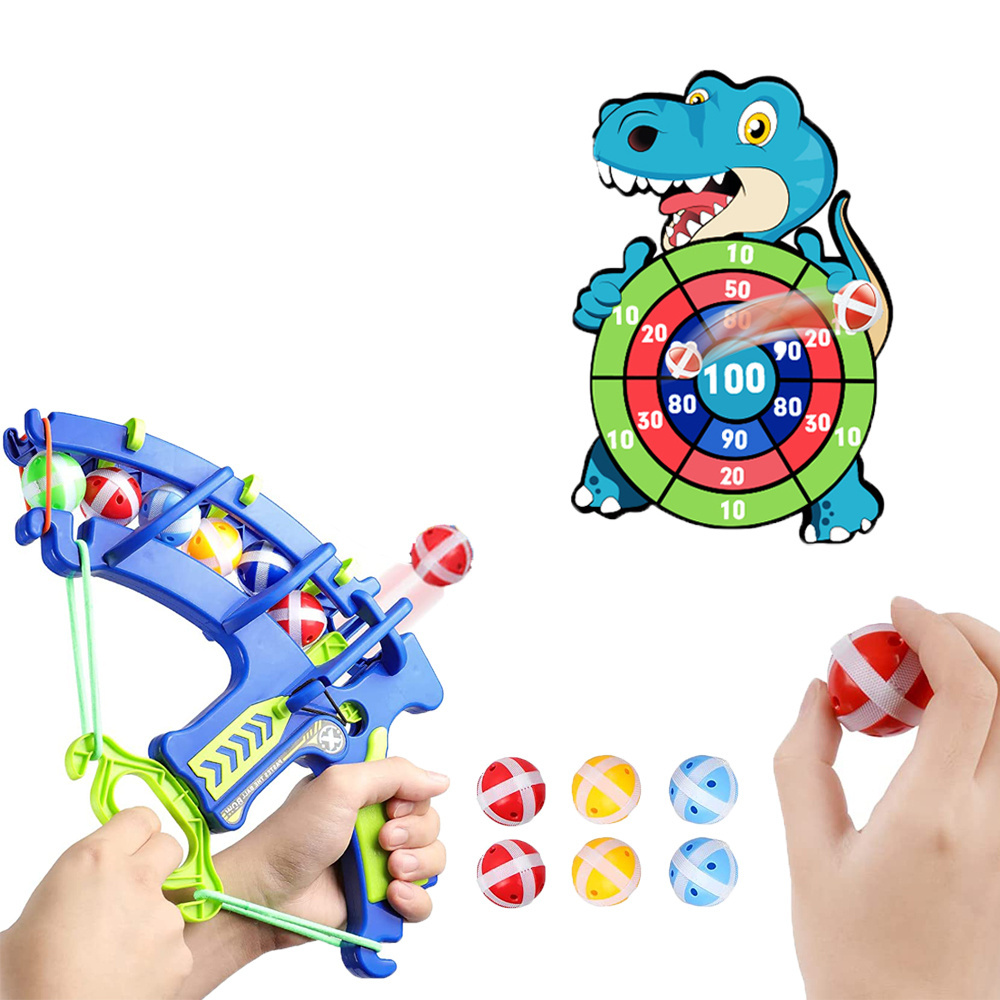 Hot Sale Indoor sports toy Kids Board Games with 1 Toy Gun and 6 Sticky Balls Dart Board Games for Kids Aged 3+