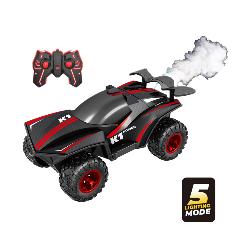 1:18 Scales Remote Control Car 4WD All Terrain Monster Truck Off Road RC Car  with Fog Mist, 5 LED Lighting Modes