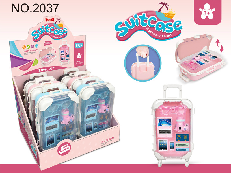 New arrival doll luggage travel play set accessories for fashion dolls 9 pieces doll accessories mini suitcase