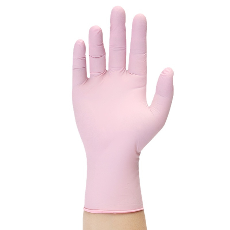 Nitrile Pink Disposable Gloves 100Count XS Latex Free Vinyl Gloves Women Kids Powder Free Household Cleaning Salon Beauty Gloves