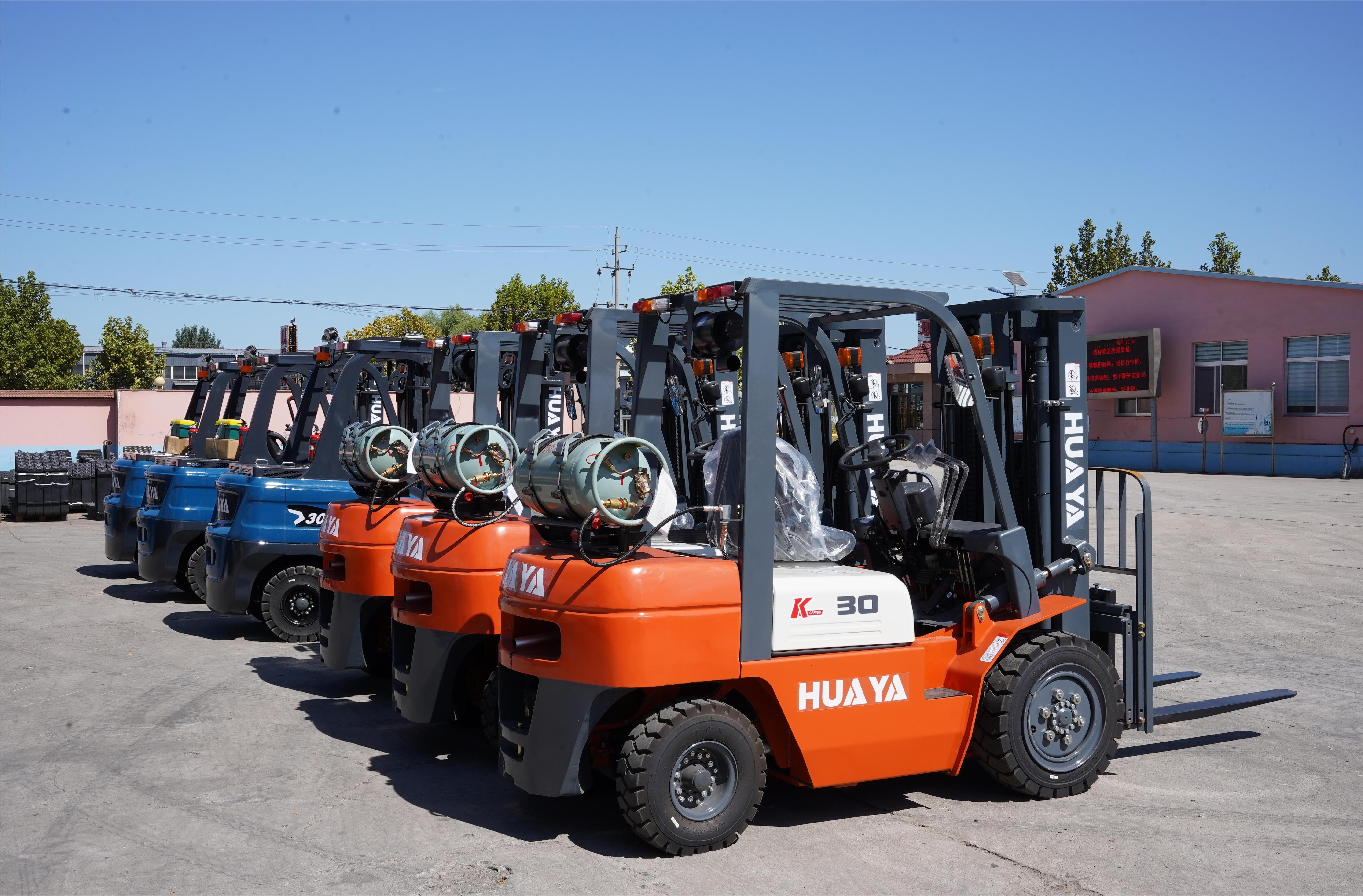 High quality HUAYA Golden Ant style 3 ton lpg forklift propane fork lift gas petrol gasoline with EPA/CE