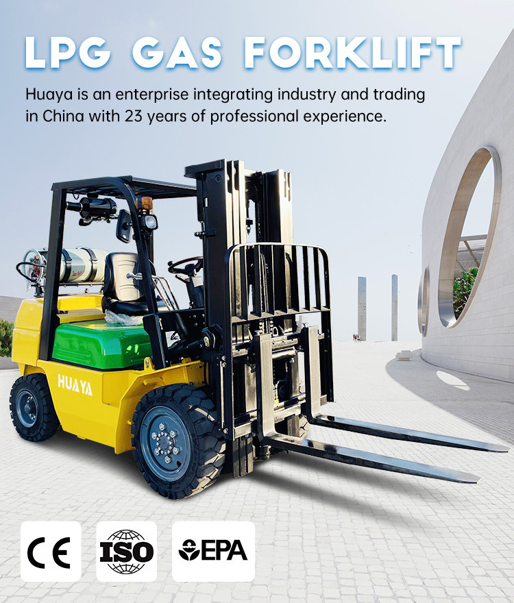 factory outlet  2 3 ton lpg gas 3000 kg propane indoor gasoline forklift CPCG30 Dual use gasoline with attachments