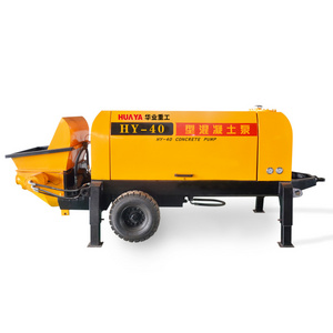 HUAYA brand electric mobile hydraulic concrete pump price mobile mini concrete pump