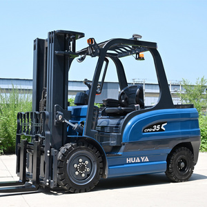 CE MSDS HUAYA popular electric forklift 3 3.5 ton CPD35 3500 kg battery forklift self loading portable electric forklift stacker