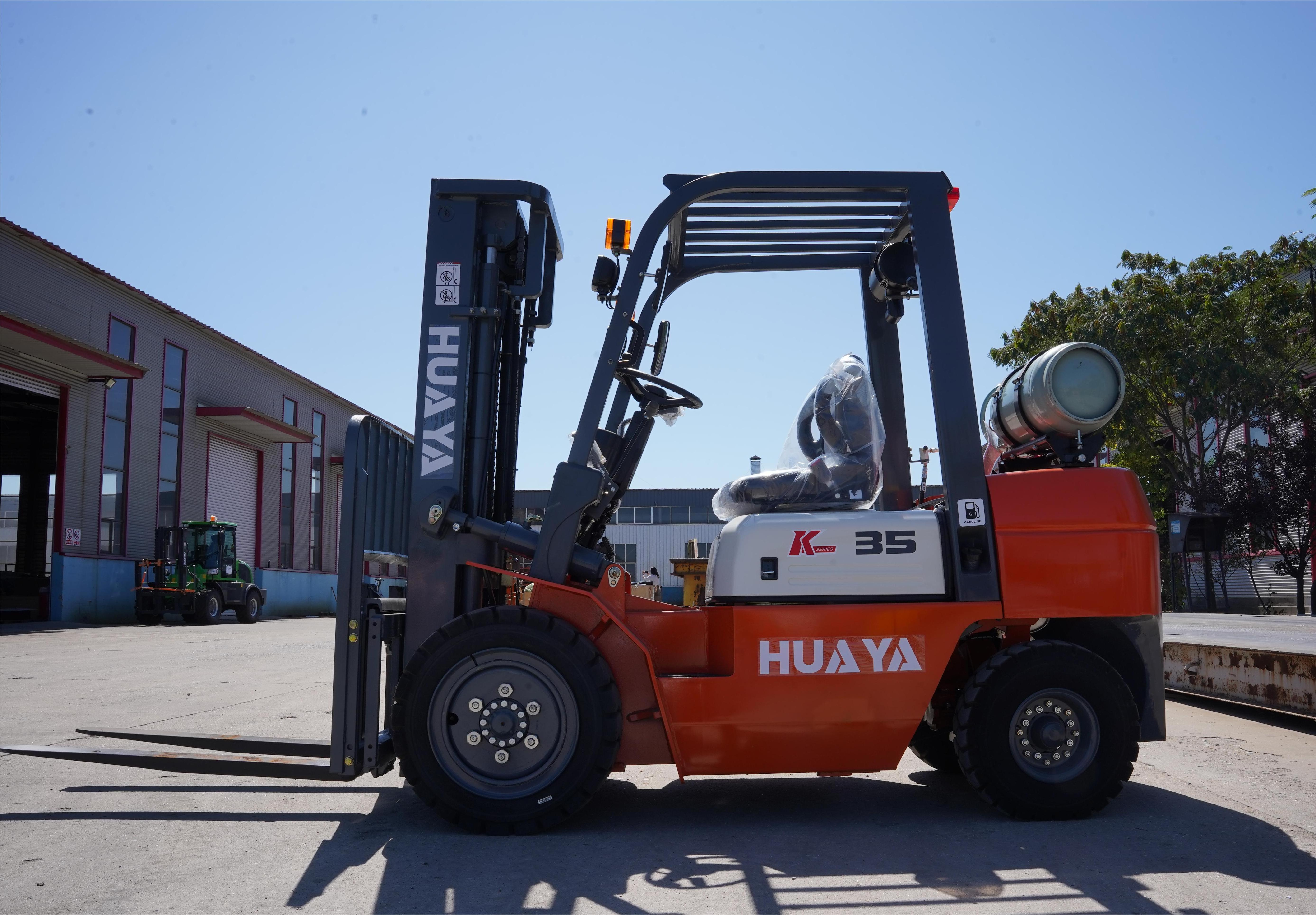 HUAYA Great Performance propane forklift 2 ton 3 ton 4 ton 5 ton CE Japan engine Nissan K25 forklifts with EPA