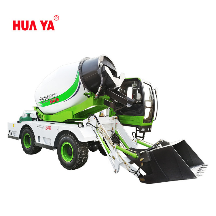 small 3.5m3 self loading sand cement concrete mixer truck