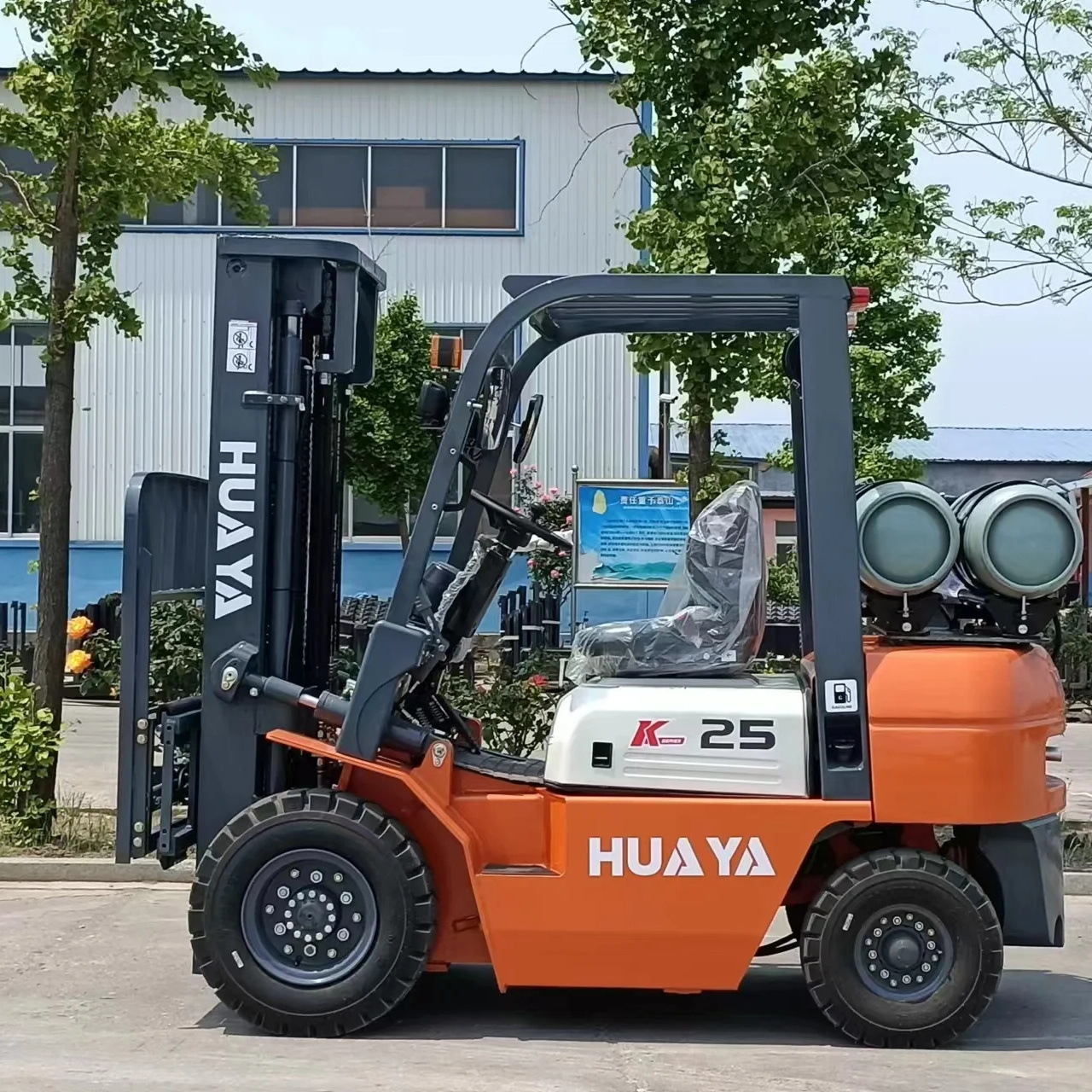 China HUAYA 3 ton 2 ton CPCG30 Double pipe liquefied petroleum gas lpg gas 3000 kg propane Gasoline forklift Optional Nissan K25