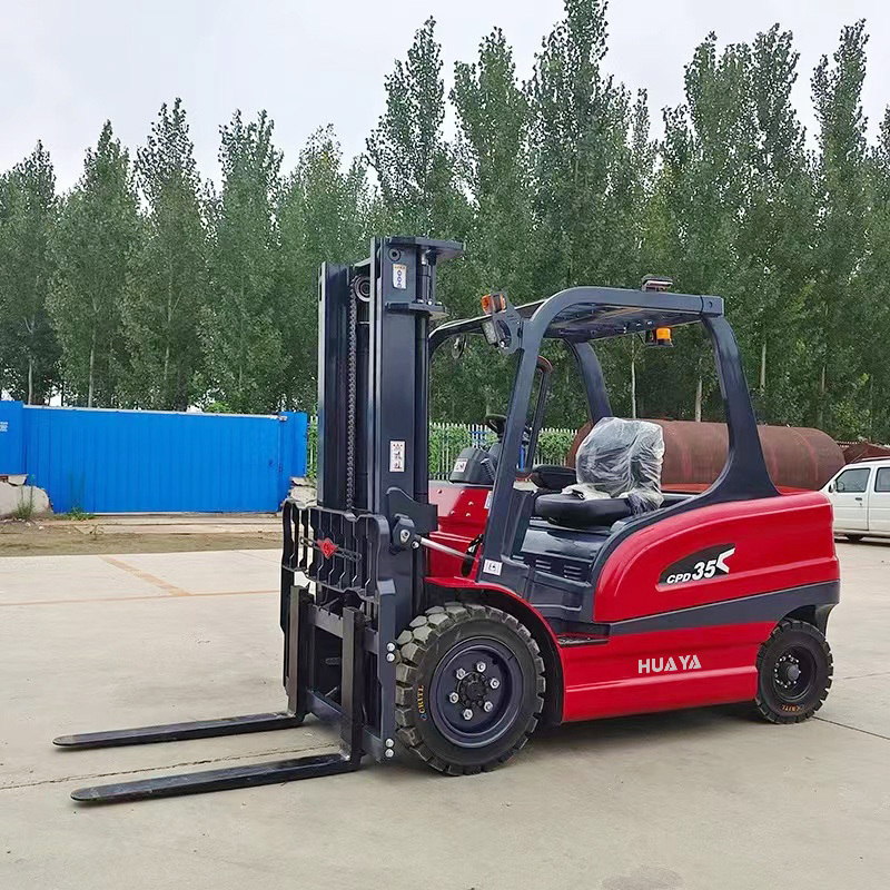 HUAYA factory outlet 1.5 2 2.5 3 3.5 ton farm use High capacity battery Operated Electric Forklift with attachments