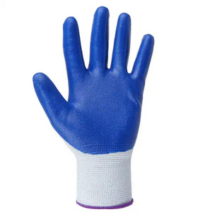 2023 China hot selling wholesale safety workers Ground oil-proof glue gloves thickened nitrile insurance gloves