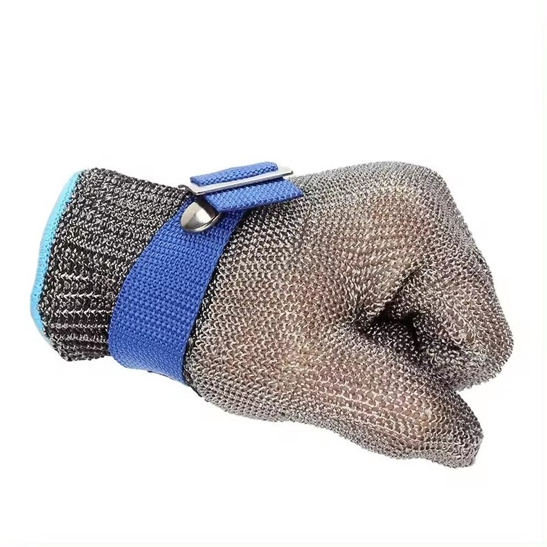 Supuer stainless steel cut resistant gloves metal mesh anti cutting working gloves butcher kitchen work gloves