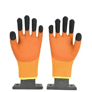 Wholesale Plush And Thick Ring Gloves Labor Protection Warm Foaming Latex Winter Work Wear Resistant Non Slip Site Gloves