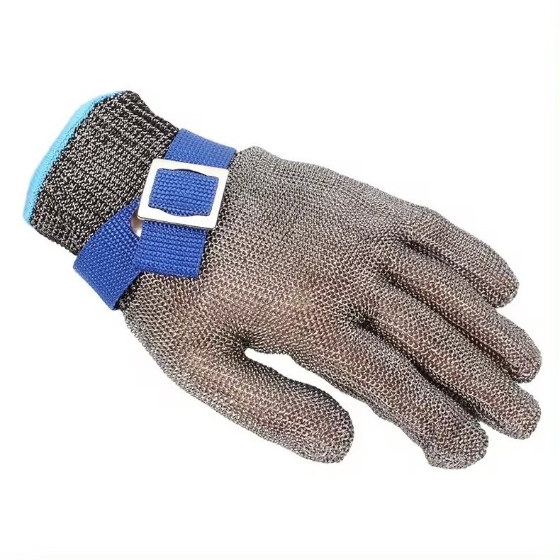 Supuer stainless steel cut resistant gloves metal mesh anti cutting working gloves butcher kitchen work gloves