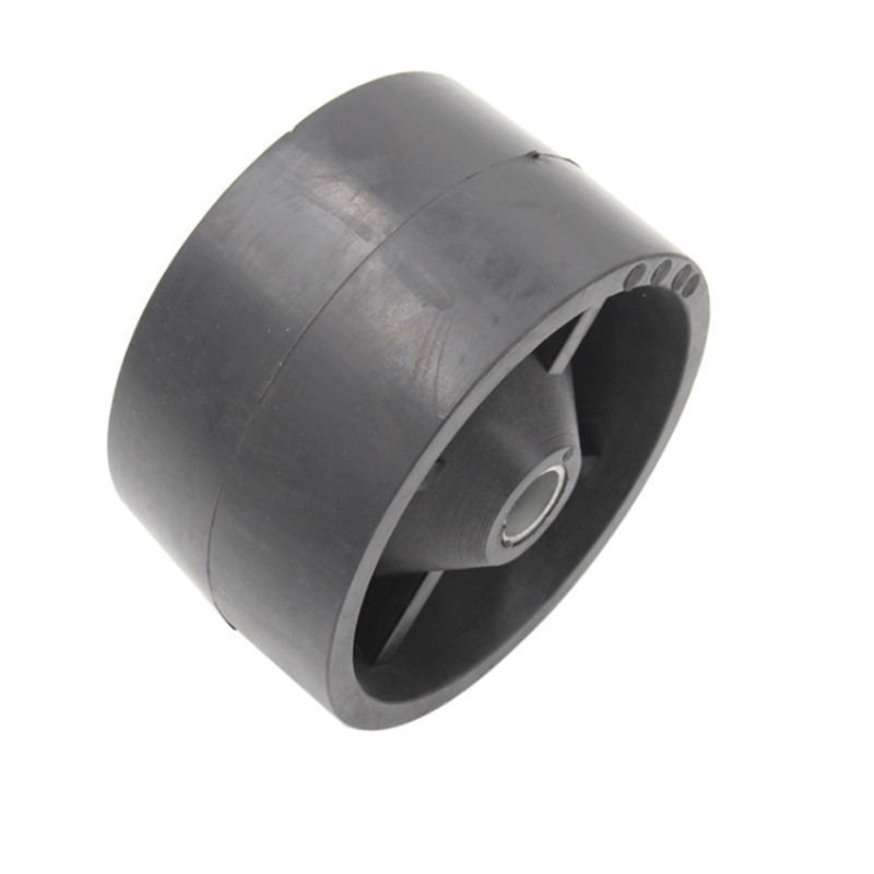 Black  rubber Boat Trailer Parts Wobble Scroll Wheel 5 Inch Trailer Roller Factory price