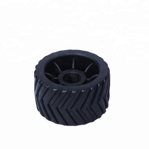 Black  rubber Boat Trailer Parts Wobble Scroll Wheel 5 Inch Trailer Roller Factory price