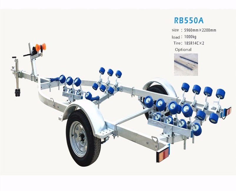 Factory Manufacture high quality Galvanized Double Axle Boat Trailer