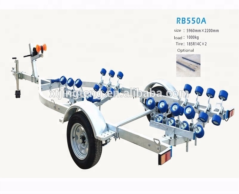 500kgs small single axle inflatable boat craft trailer for sale