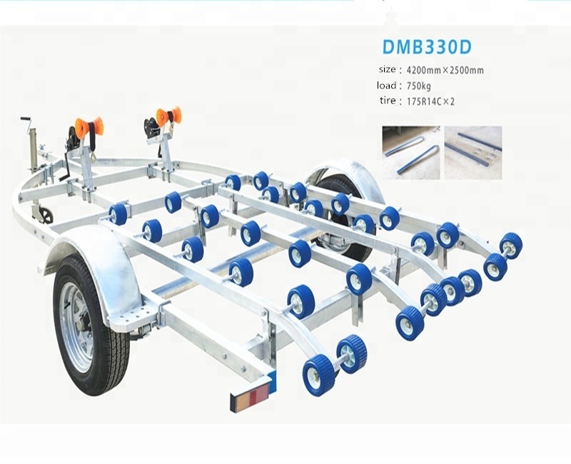 Factory Manufacture high quality Galvanized Double Axle Boat Trailer