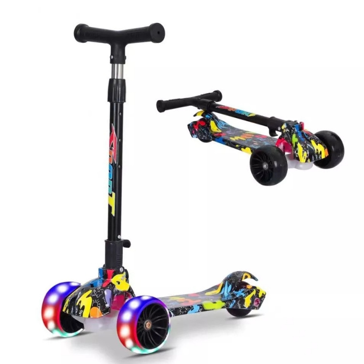 NEW 3 Wheels folding children / kids Plastic kick pedal scooters wholesale