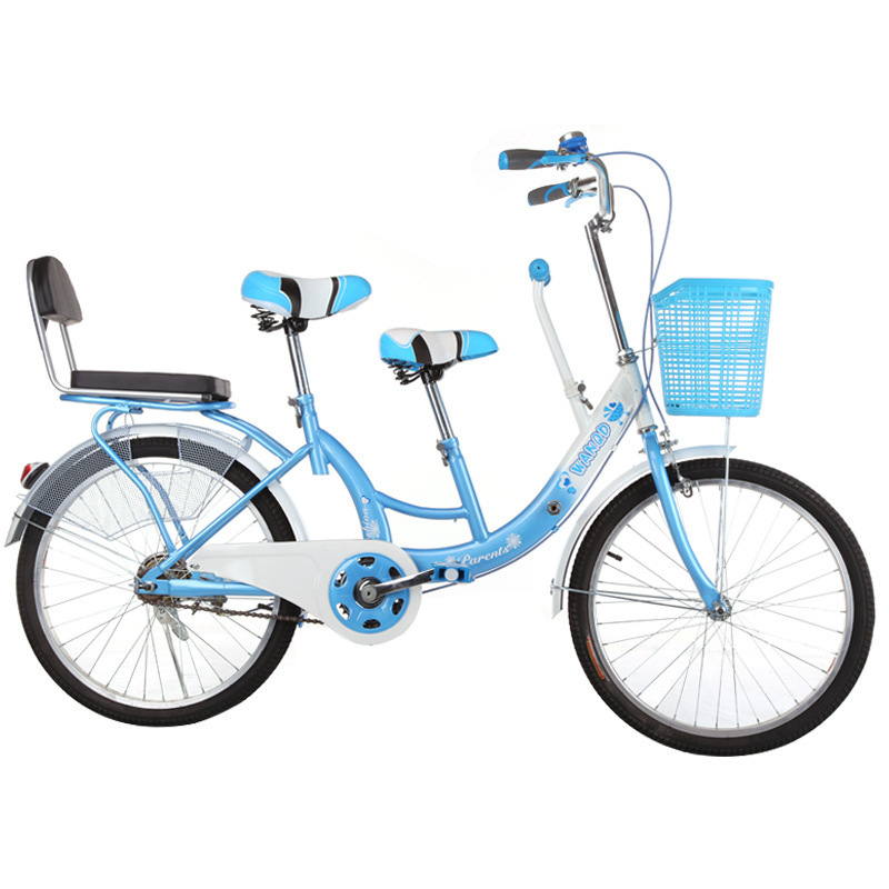 Hot sale single speed double seat bike Parent-child bicycles tandem bike two seats