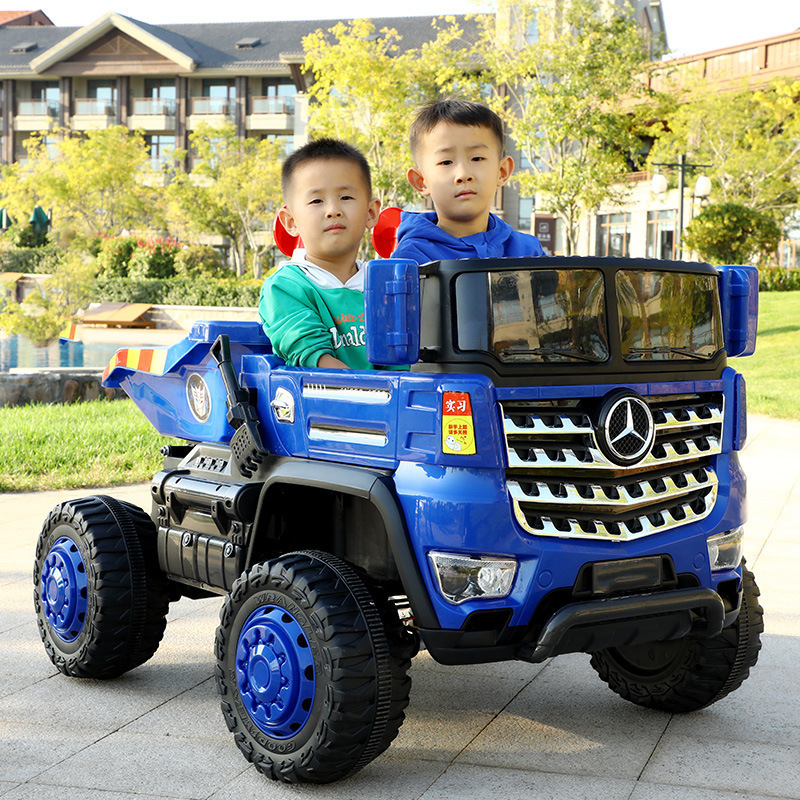 Ride on Car Engineering Vehicle Dump Truck Wholesale High Quality Remote Control Kids Kids Electric Tractor Battery Two Motor