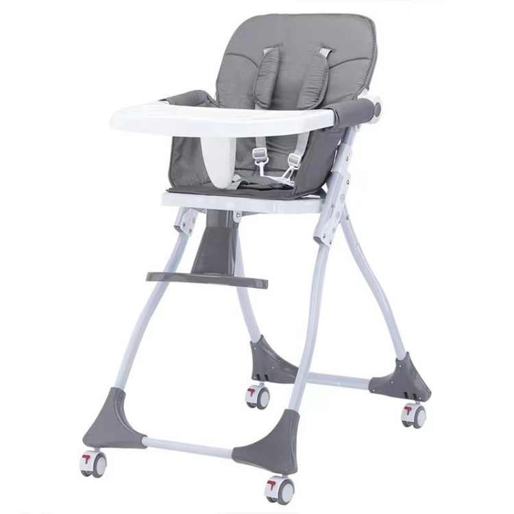 factory folding new multifunction dining chair for baby / toddlers infants high chair for feeding with wheels