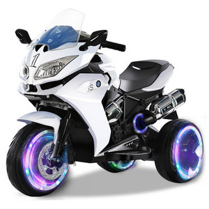 Wholesale Battery Powered Two Wheel/Three Wheel Lights Big Size Kids Ride On Electric Motorbike for 2-12 years