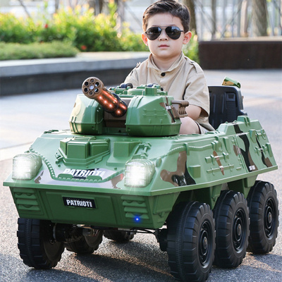 Cool kids ride on car 2.4G remote control tank ride car with light music/Children battery powered car toy