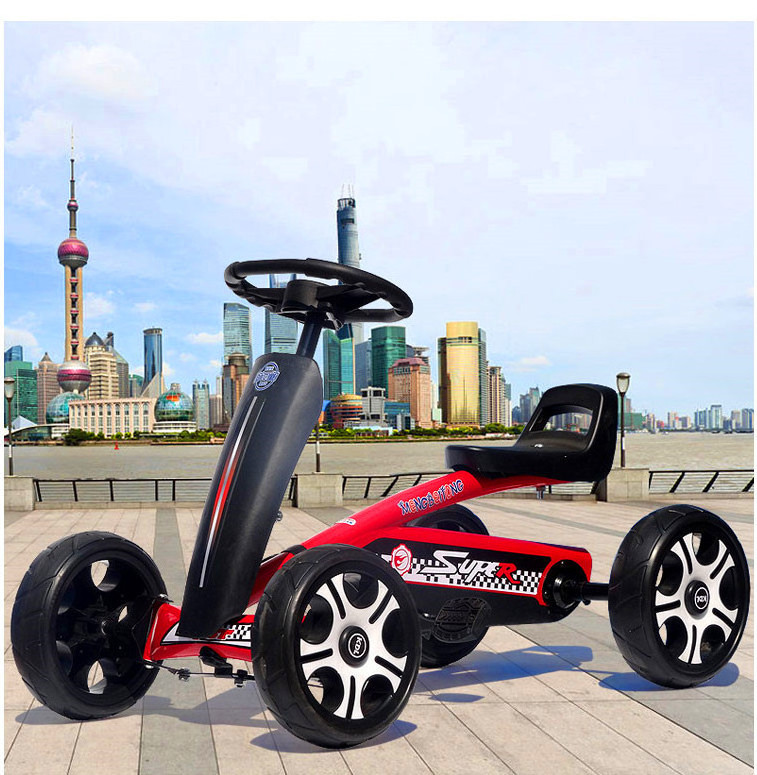 Factory Direct Sales Of New Children's Pedal Kart Square Four-wheel  Drift Car Children Four-wheel Swing Car