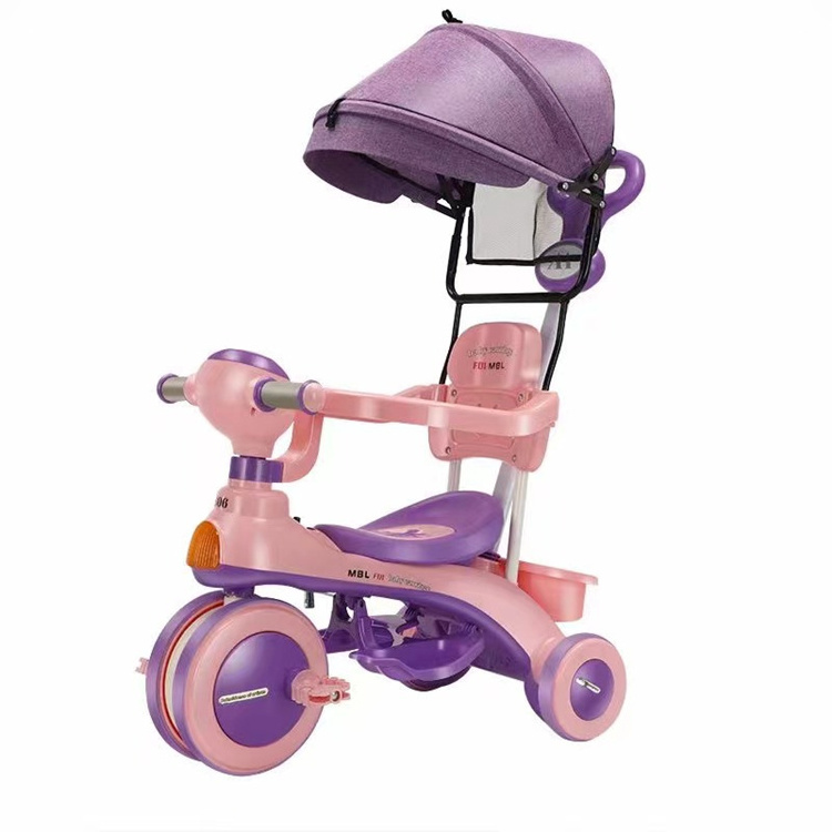 3-wheel children's bicycle baby first push tricycle bike /4 in 1 tricycle little  tricycle for child with umbrella