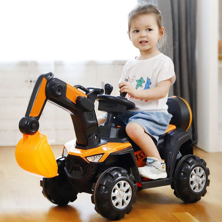 power wheel 6v kids ride on car remote control electric baby rc car excavatorto drivetoy car toys