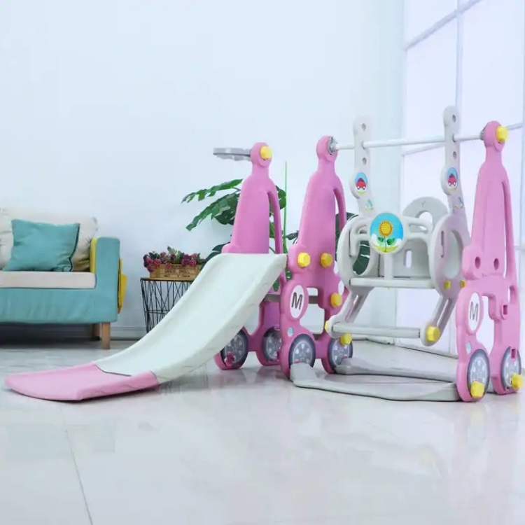 small amusement slide swing set children indoor household plastic environmental protection material playground hot sale