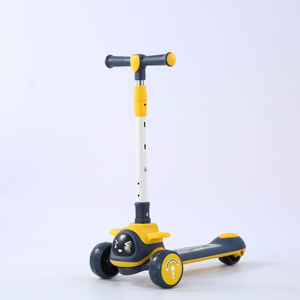 hot sale kids scooter foot kick pu flashing 3 wheel scooter for toddler