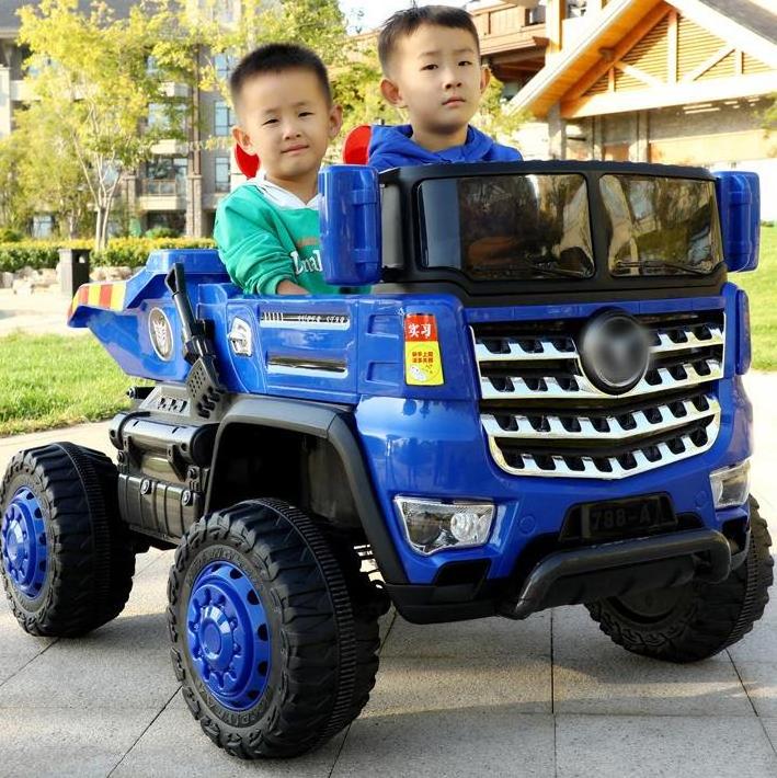 Ride on Car Engineering Vehicle Dump Truck Wholesale High Quality Remote Control Kids Kids Electric Tractor Battery Two Motor