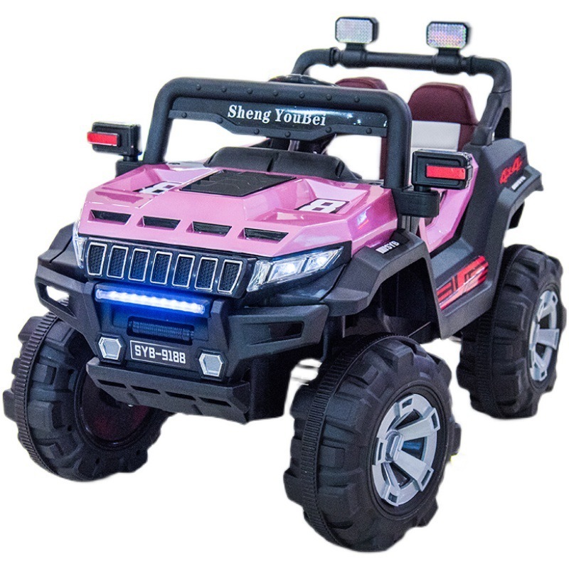 2022 Wholesale New Design Pink  Promotional 4X4 power wheel kids ride on  electric off road Car for 2-12years