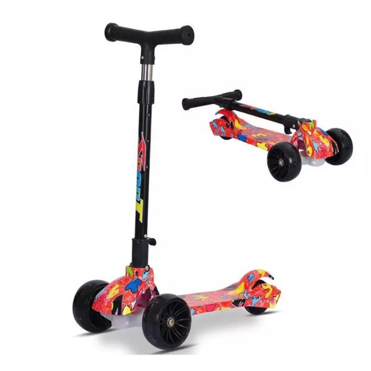 NEW 3 Wheels folding children / kids Plastic kick pedal scooters wholesale