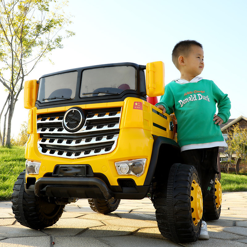 Ride on Car Engineering Vehicle Dump Truck Wholesale High Quality Remote Control Kids Kids Electric Tractor Battery Two Motor