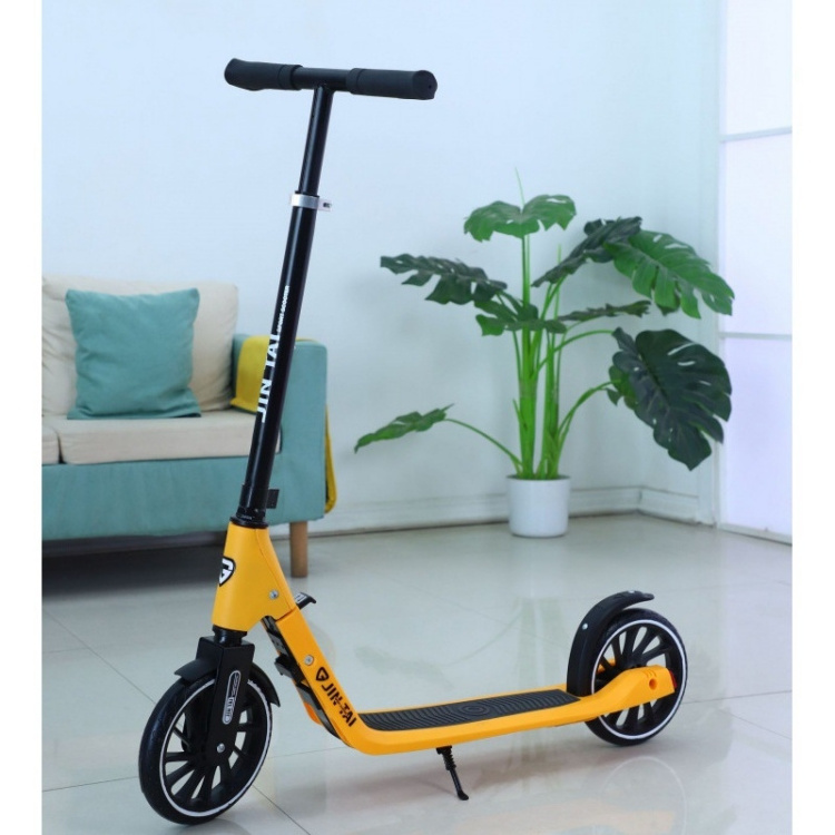 2 wheel kick scooter with 200mm PU wheel adult big wheel scooter