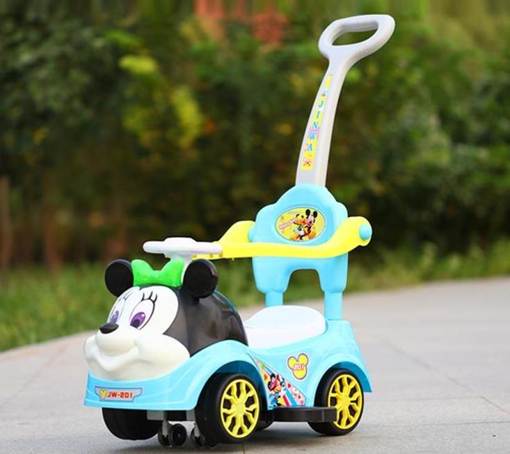 Plastic Factory Wholesale 3 In 1 Kid Ride On Swing Car/ Twist Car  with Pushbar and Fence