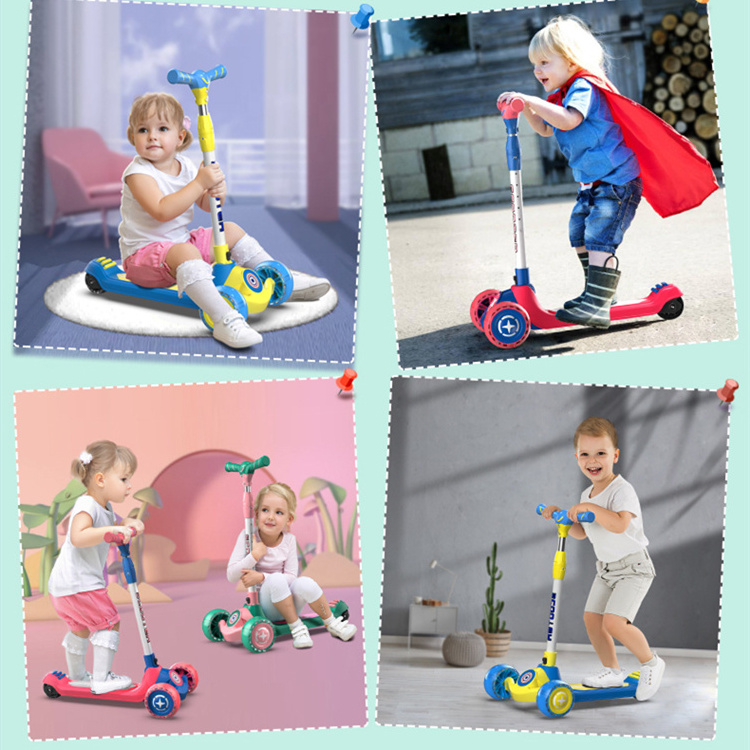 Hot Selling En71 Certification Baby Kids Child Toy Sale Push Pedal Kick 3 Wheels Skating Skate Board Foot Scooter for Kids 2 Kg